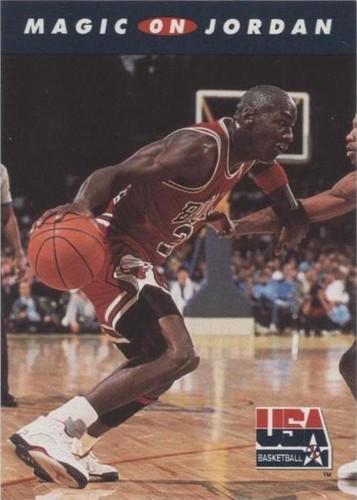 MICHAEL JORDAN 1992 SKYBOX "MAGIC ON JORDAN" USA BASKETBALL CARD-#105 🏀🔥🏀🔥
