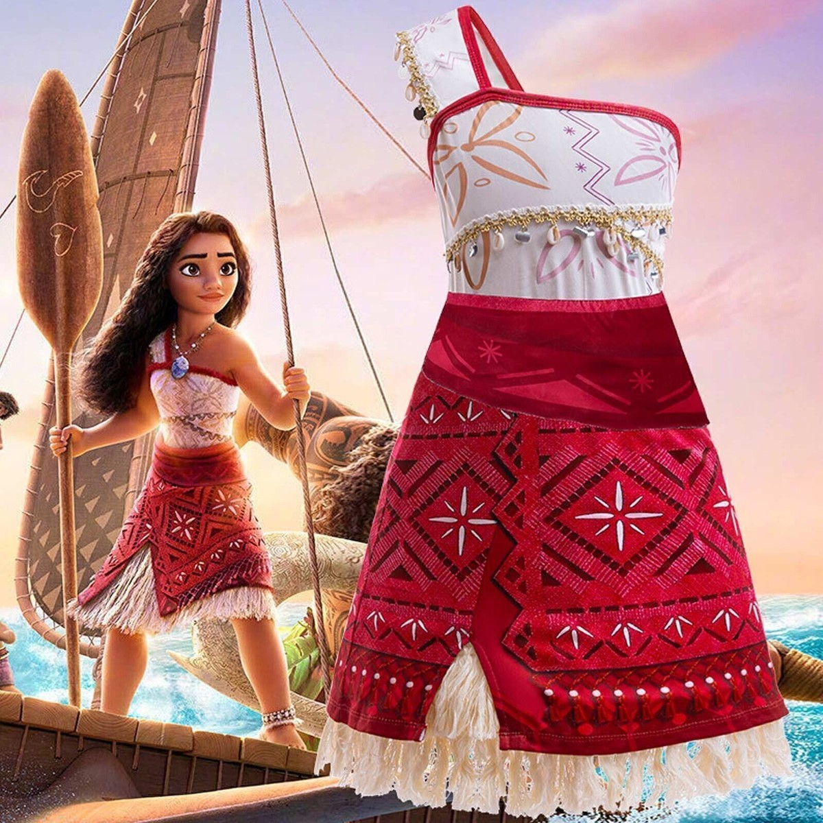Moana NiÃ±as Vestidas De Hawaianas Kids Girls Moana Costume