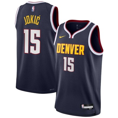 Unisex Nuggets Nikola Jokic #15 Navy Swingman Player Jersey - Icon Edition