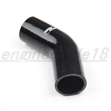 4ply 2.25 Id 45 Degree Silicone Hose Coupler For Turbo Intercooler Pipe Black
