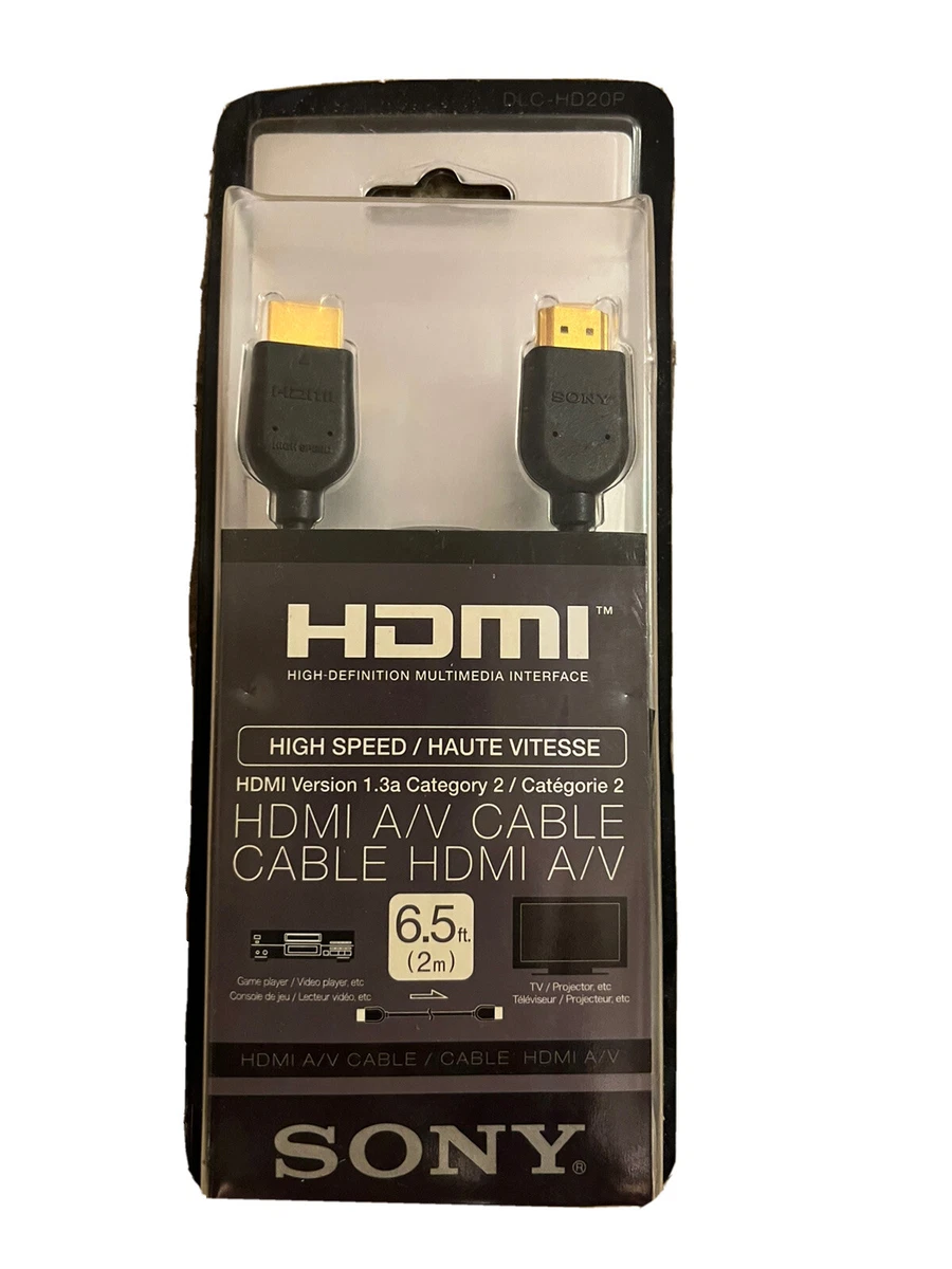 SONY DLC-HD20P High Speed HDMI Cable - 6.5 ft. Full HD 1080 For Play  Station 3 | eBay