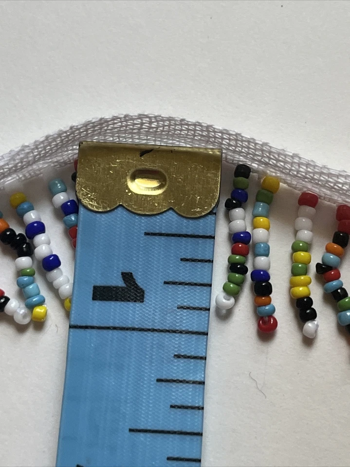 "Cuentas de semillas de vidrio con flecos para decoración artesanal del hogar de 1"" de ancho multicolor" Foto 2 de 4