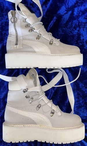 Puma Fenty By Rihanna X Puma Sneaker Boot SB White Uk 5 Eu 38 363475 01 - Picture 3 of 8