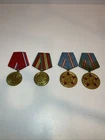 Vintage Soviet USSR Military Medals Lot of 4 – Lenin, WWII Victory, Armed Forces