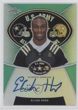 2014 Leaf Metal Draft Army All-American Bowl Green /10 Elijah Hood #ATA-EH1 Auto