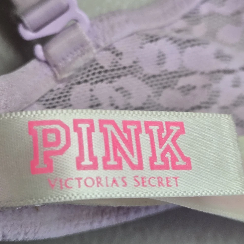 Sujetador Victoria's Secret ROSA Mujer 32D Lavanda Animal Estrás Push Up Foto 3 de 4
