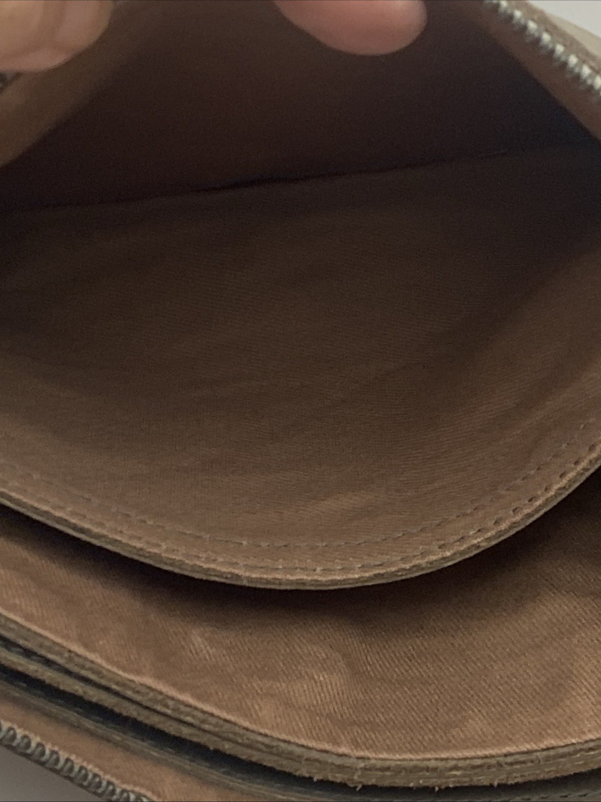 ABLE Martha Crossbody Charcoal Leather Purse Triple Compartment  Hardly Used !!