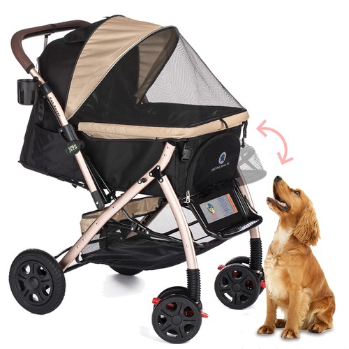 HPZ Pet Rover XL Ex-Long Pet Stroller For Small To Large Dogs/Cats