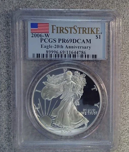 2006-W Proof American Silver Eagle PCGS PR69DCAM (786)