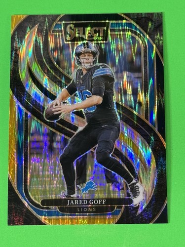 2024 Panini Select Orange Shock PRIZM Jared Goff No. 123 Detroit Lions