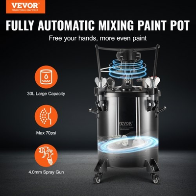 #ad Spray Paint Pressure Pot 30 L 7.5 gal Fully Automatic Stirring Pressure P $535.48