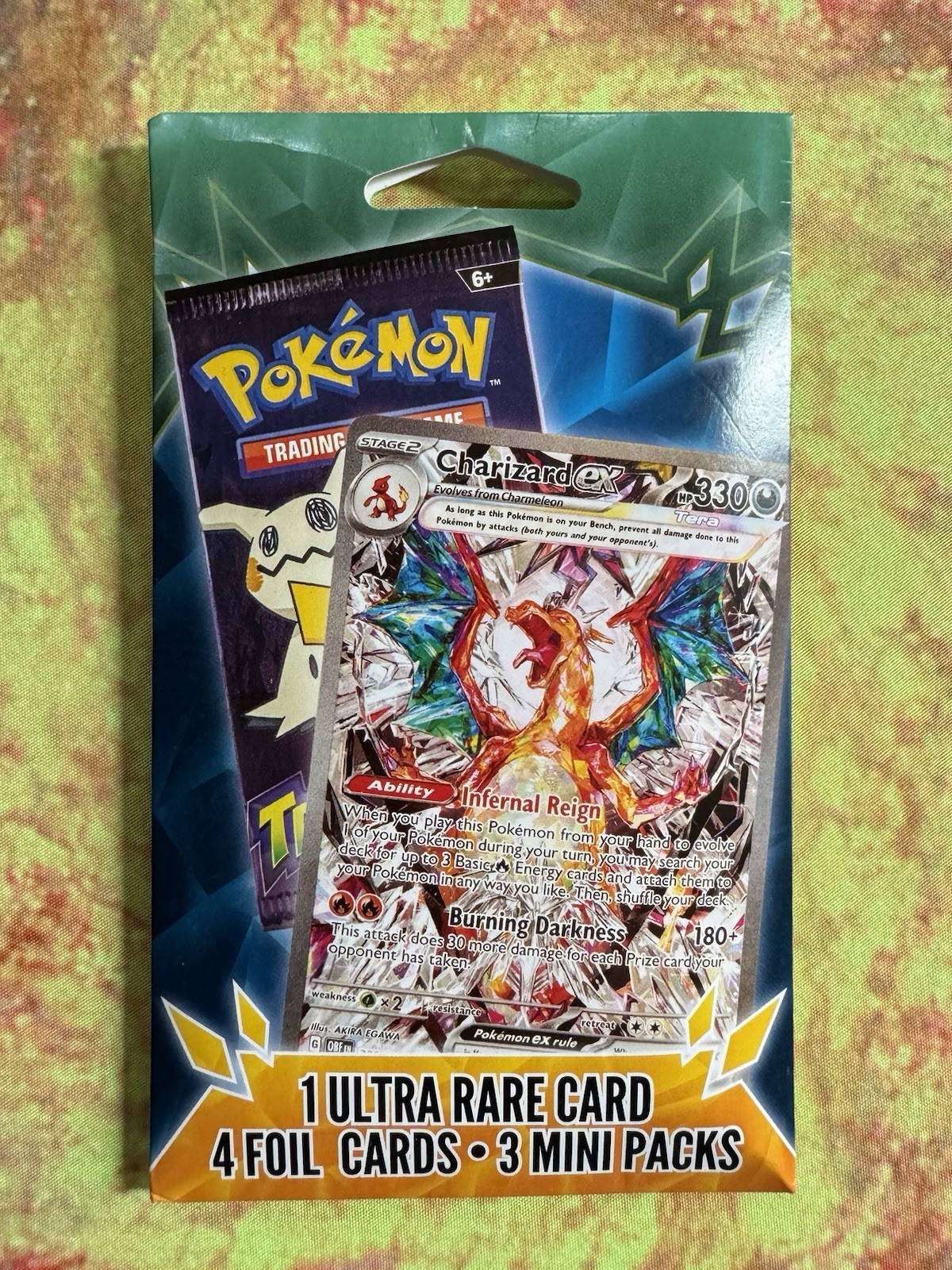 Pokemon TCG Mini Pack, 3 Packs, 1 Ultra Rare, 4 Foil Cards, Factory Sealed