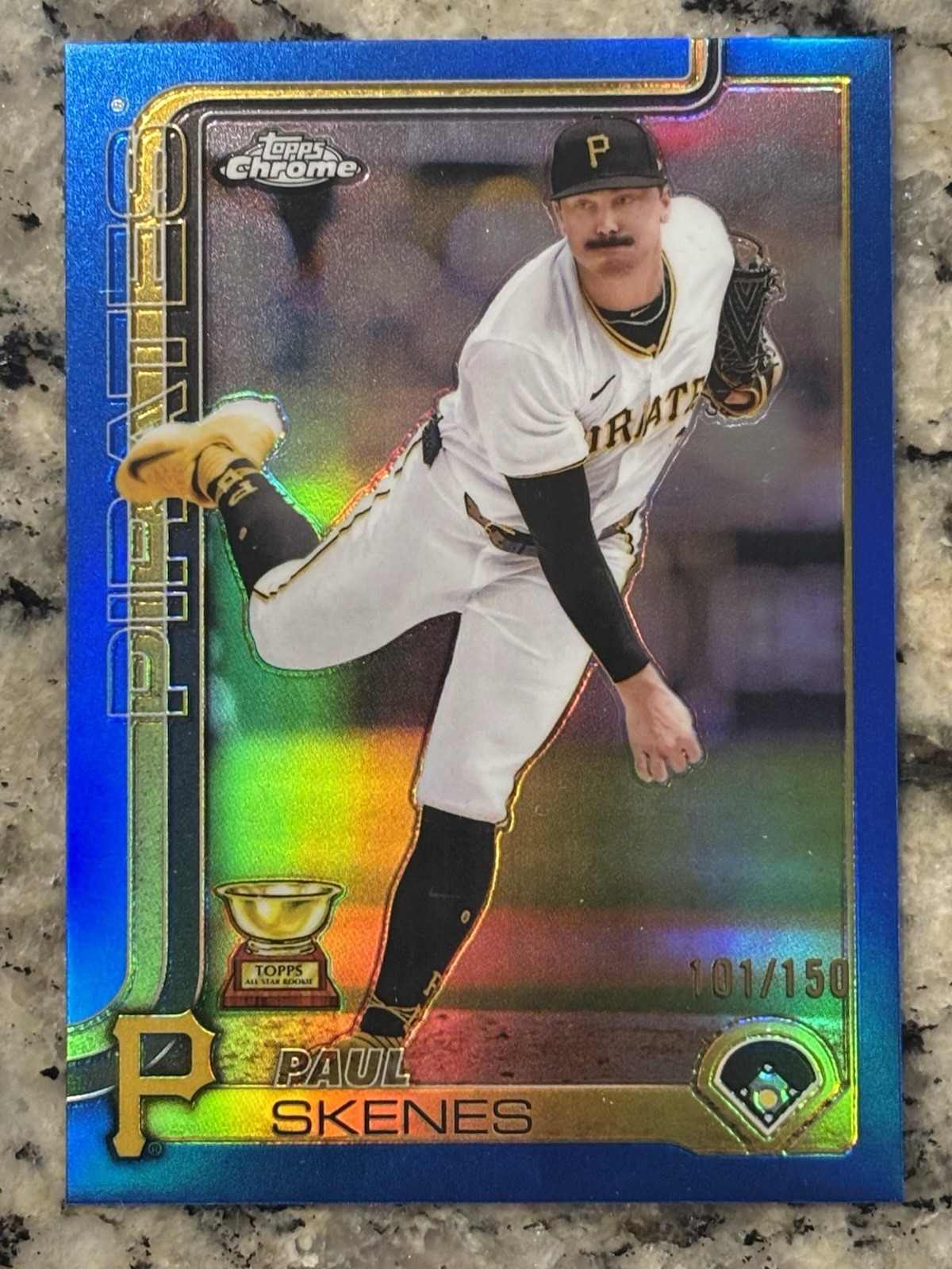 2025 Topps Chrome #300 Paul Skenes Blue Refractor /150 🔥