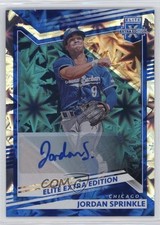 2022 Panini Elite Extra Edition Blue Signatures 5/20 Jordan Sprinkle Auto 10k8