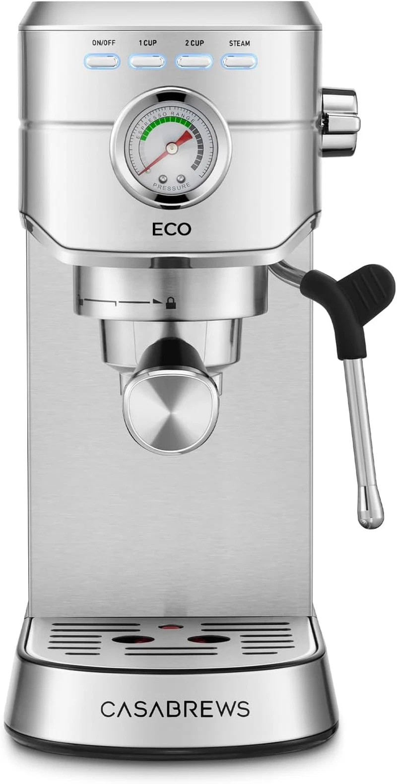 20 Bar Stainless Steel Espresso Machine with Steam Wand & 34Oz Tank