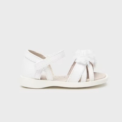 Mayoral Patent Sandal With Flower Tulle Girls