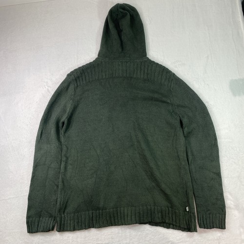 Ralph Lauren Womens Large Jumper Hoodie Knit Cardigan Button Green 100% Cotton - Picture 11 of 12