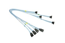 Supermicro CBL-0201L SATA Set of 4 Round Right Angle to Straight 51/47/41/37cm