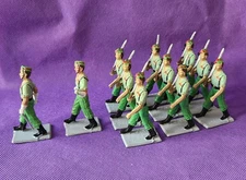 SPANISH MARCHING LEGION SOLDIERS Set  vintage REAMSA 1:32 SPAIN PLASTIC TOY