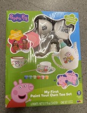 Peppa Pig - My First Paint Your Own Tea Set - 14 Pcs Kids Ceramic Craft Kit NEW