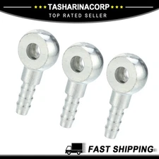 8mm ID 8mm OD Banjo Fitting Fuel Line Adapter Connector Silver Tone