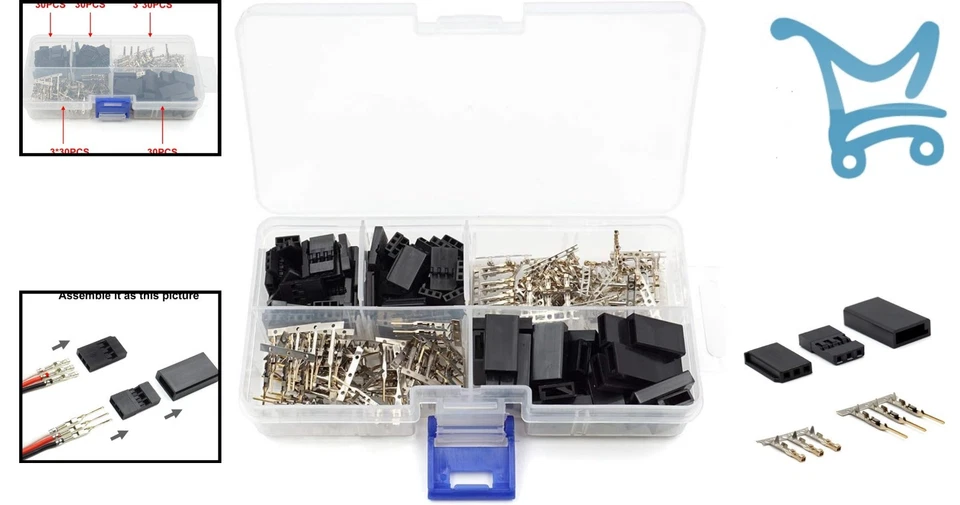 Kit de 30 juegos de conectores servo enchufe hembra para Futaba Hitec Spektrum RC HÁGALO USTED MISMO Foto 2 de 4