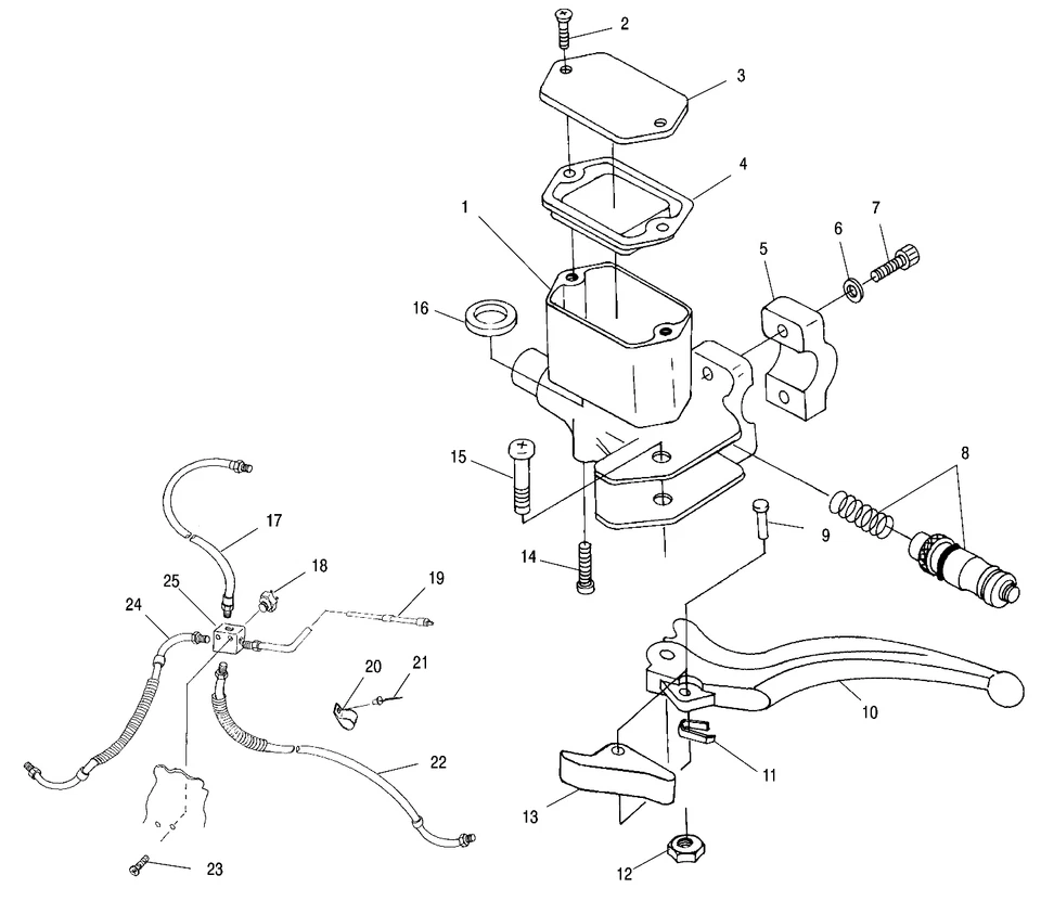 Polaris Master Cylinder, Genuine OEM Part 2050073, Qty 1 - Image 2 of 2