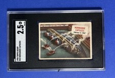 1954 Topps Scoop #43 Normandie Capsizes SGC 2.5 GD+