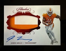 2018 Panini Flawless John Kelly Ruby RC Patch Auto /20 SSP #RPA-JK2 Tennessee