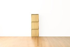 LECCE 40 Magazine Record Rack, Oak Plinth Base Type