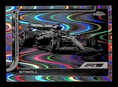 Lance Stroll 2025 Topps Chrome F1 Black And White Ray Wave Refractor #82