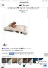 NEW Snoozer Small All Day Reversible Dog Bed   Luxury Microsuede