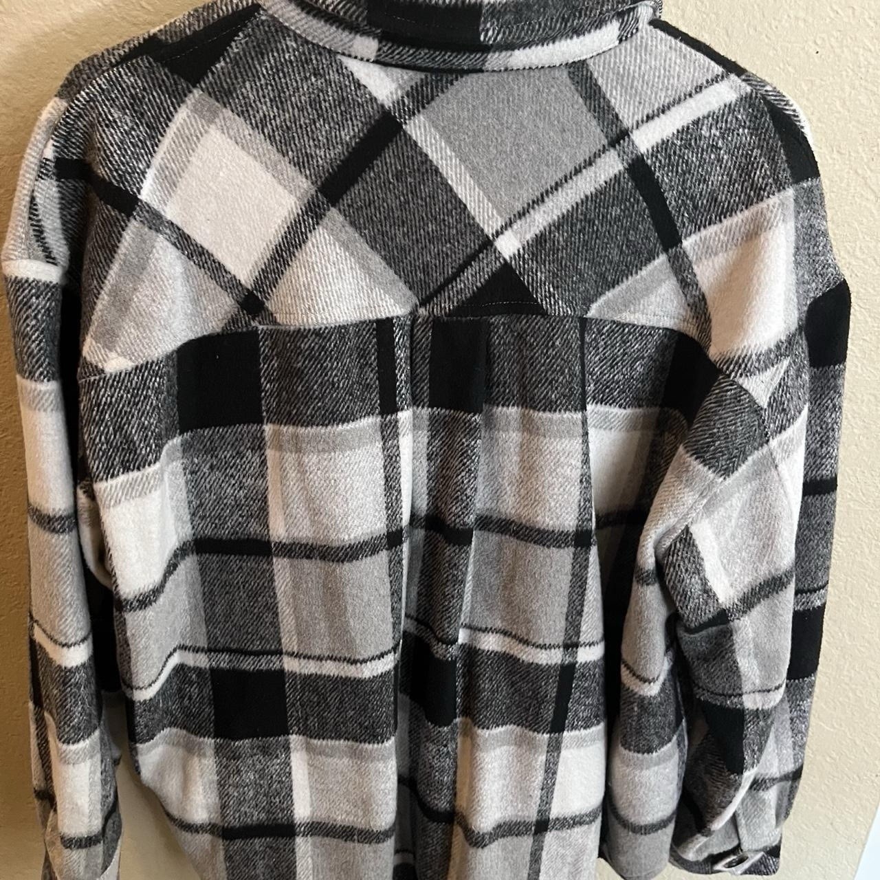 Windsor Plaid Button Front Jacket Long Sleeve Gra… - image 2