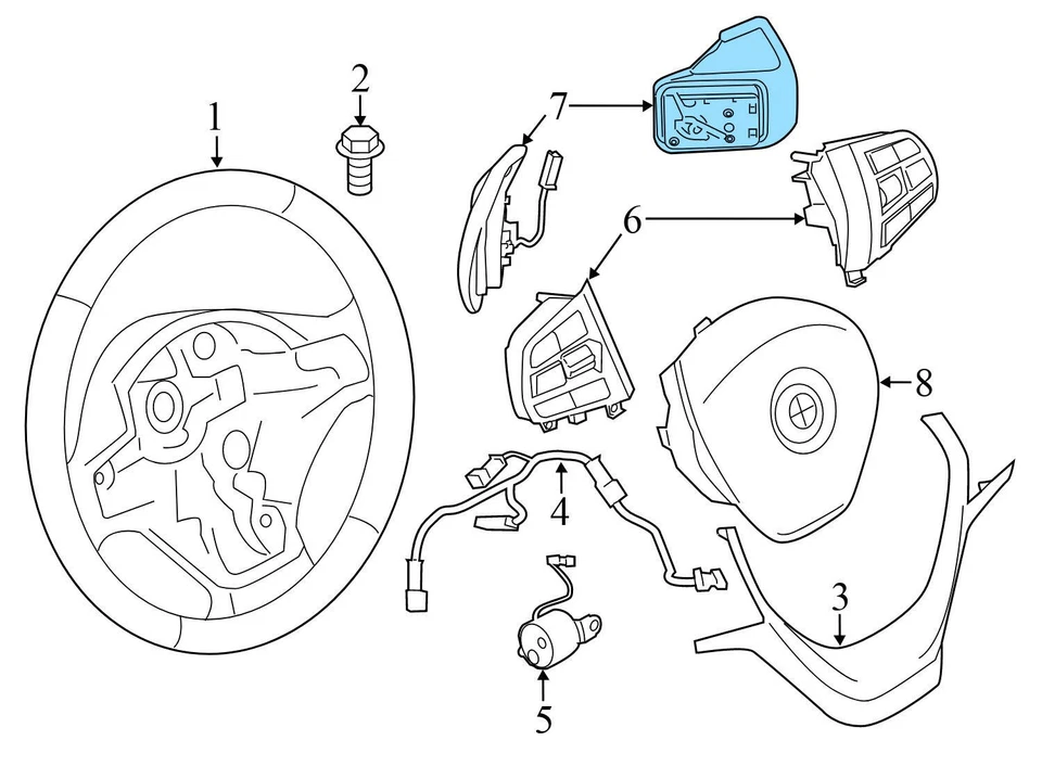 BMW 230I 2017-2019 - palanca de cambios del volante izquierdo/botón 9242983 Foto 3 de 4