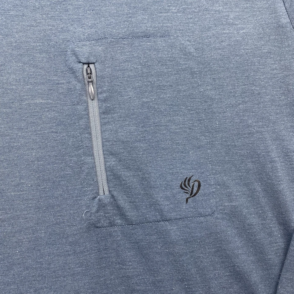 Утка лагерь легкий бамбука экипажа длинным рукавом открытый рубашка мужская 2XL синий - Изображение 3 из 4