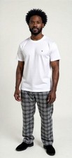 ST JOHNS BAY Mens Plaid Flannel Lounge Pajama Pants M Medium Cotton Drawstring