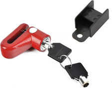 Anti-Theft Disc Lock for Motorcycle Bike Scooter Wheel Brake with 2 Keys Red 