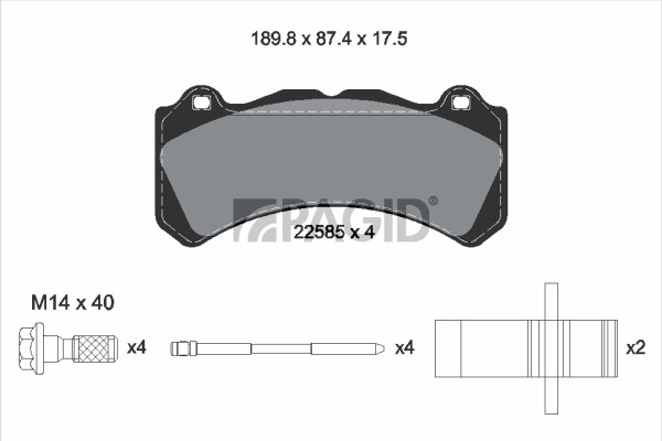 Pagid Bremsbelagsatz BremsklöTze FüR Volvo V60 II 225 227 S60 III 224-image
