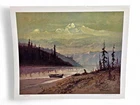 Scott McDaniel Mt McKinley Denali Alaska Art Print Drift Boat Camp Fire Signed
