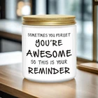 Lavender Scented Candle Inspirational Unique Gift for Anyone Stocking Stuffer