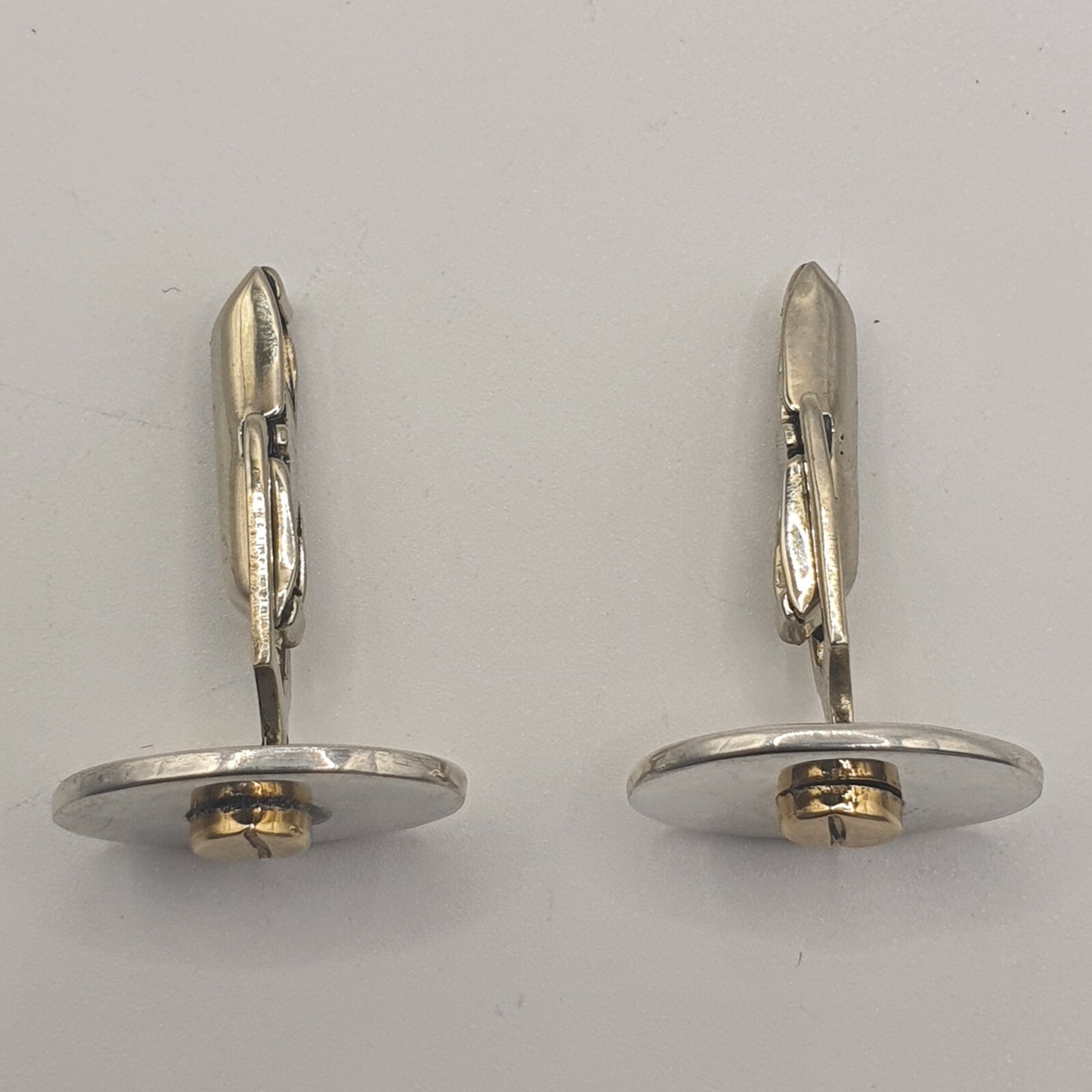 Photo 4 of Sterling Silver Cufflinks, Mexico Handmade , screw detail 10.6grams M19
