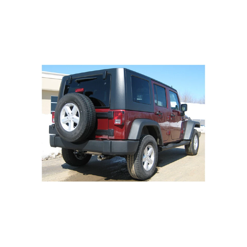 Escape traseiro de gato de aço MBRP S5502AL para Jeep Wrangler Unlimited 3.8 V6 2007-2011 - Imagem 2 de 4