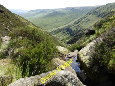 Foto 6x4 Blick nach unten Blackden Brook Grindsbrook Stand umfangreiche Ansicht al c2014