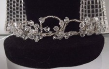CRYSTAL  SILVER TIARA HEADPIECE, Bridal, Evening, HANDCRAFTED, BRAND NEW, Aust
