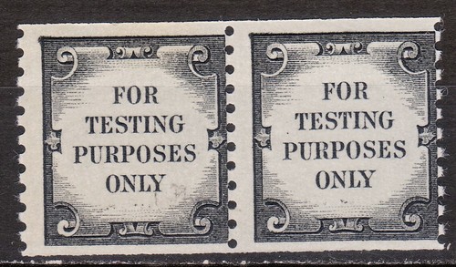 U.S SCOTT # TD107 MNH GOOD BLACK TEST COIL STAMP PUBLISHED IN 1962-1986