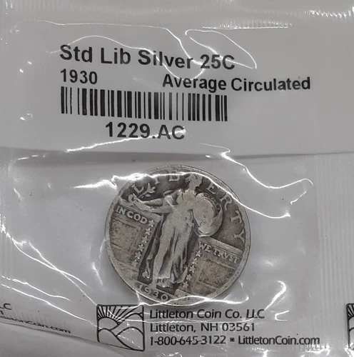 1930 Standing Liberty Quarter Dollar Coin Good in Littleton Packaging