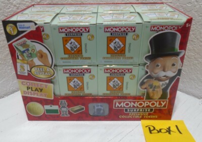 NEW ! Monopoly 16 Surprise Ex Collectible Tokens Blind Boxes w/ Display (Bin 3)