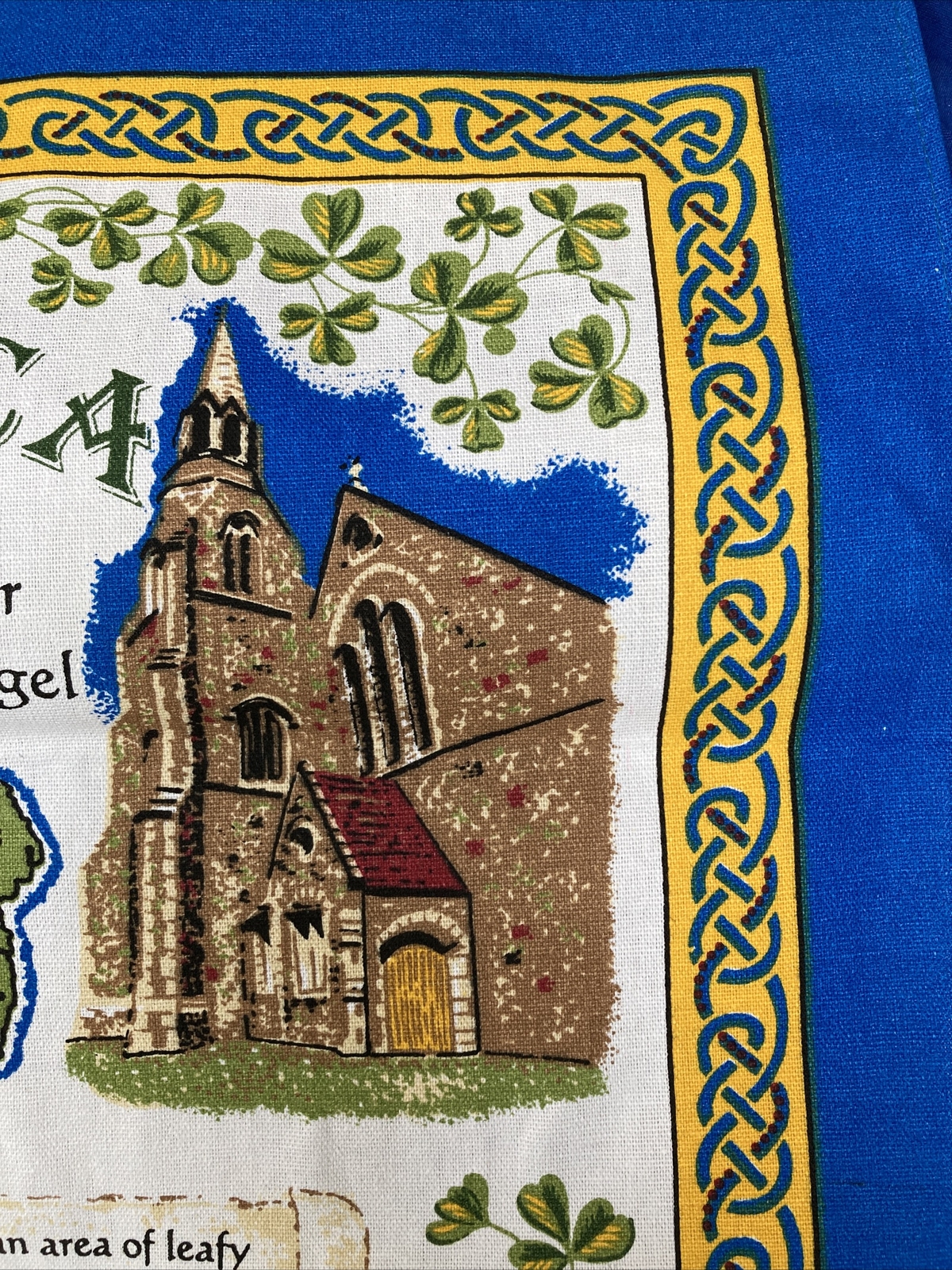 Irish Wall Hanging Avoca Ballykiss Cotton Towel Fitzgerald Hendley 20 x 30"