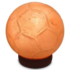 NNEDSZ 12V 12W Soccer Himalayan Pink Salt Lamp Carved Ball Rock Crystal Light Bu