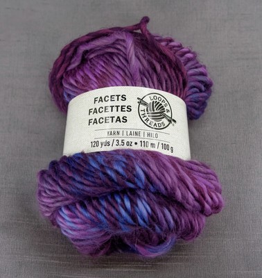 Loops & Threads FACETS Yarn - Tanzanite #49 - 3.5 oz Skein - New in Sleeve